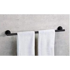 Matt Black Single Towel Rail