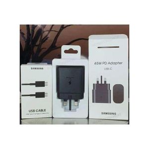 Samsung Original 45W Fast Charger With 1Metre Type C to C  Cable -Black