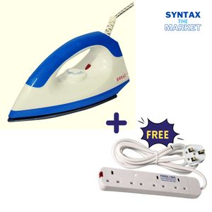 Royal Dry Iron Box 1000W Plus Free 4 Way Power King Extension