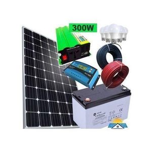 Solarmax Solar All Weather Solar Panel Fullkit 100W Solar Panel + 80AH Solar Battery + 300W Solar Power Inverter + 10 Amp Charge Controller + 5 Bulbs + 10M Cable