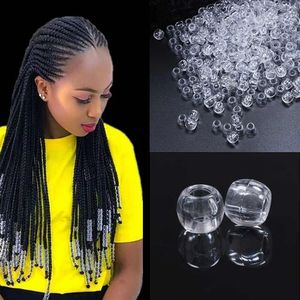 50pcs Transparent Clear Plastic Hair Beads For Dreadlock, Braids & Hair  Extensions