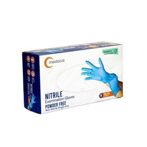 Blue Nitrile Powder Free Examination Gloves