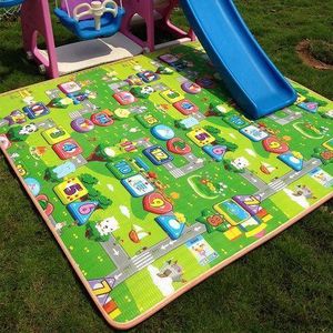 Double Sided Baby Play Crawl Mat / Bedside Mat / Activity Mat- Print varies