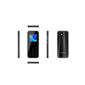 Maxfone Max 8 Super Mini Ultrathin Touch Button Mobile Phone, 1.54" (Dual SIM), 1000mAh, Black