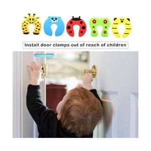 Baby Door Pinch Guard Stopper Prevent Pinching  For Babiesor pets in brown yellow and red