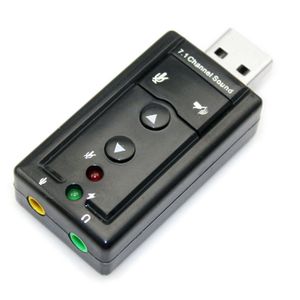 External USB 2.0 3D Virtual Audio Sound Card Adapter