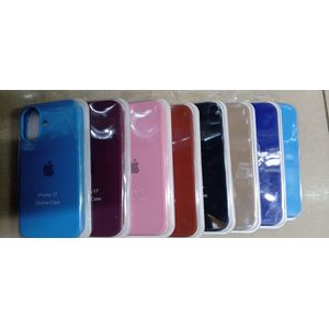 Apple Quality Shockproof Original Silicone Cover Case – Durable, Slim & Stylish Protection for iPhone 17 - Olive / Khaki Brown