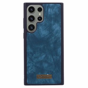 Caseme CaseMeSamsung Galaxy S24 ULTRA Ultra Retro Suede Leather Back Cover, Shockproof, All-Round Protection Case-BLUE