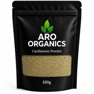 ARO ORGANICS Cardamom Powder – Finely Ground Aromatic Spice for Chai Tea, Coffee, Baking, Cooking & Desserts - 100g / 250g / 500g / 1kg