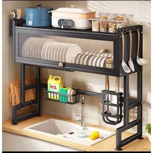 Mirror Over Sink Dish Rack - Space-Saving Stainless Steel, Multi-Functional Kitchen Organizer