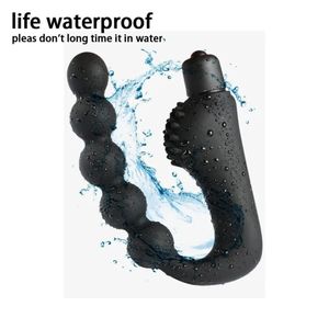 Sex Toys Vibrating Silicone Bead Anal Plug Male