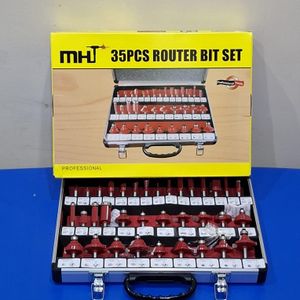 35 PCS router bit set with 8MM shank suitable for chipboard,MDF board hardwood and softwood