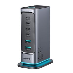 JOYROOM 65W GAN charging station Multi-port Charger for iphone, mac, android & laptops