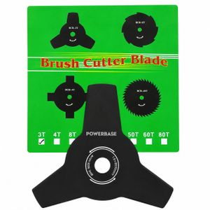 3-Tooth (3T) Brush Cutter Blade 255mm x 1.6mm for Grass Trimmer Lawn Mower