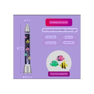 LED Deco Water Bubble Fish Tube Floor Lamp – 7 Color Changing Aquarium Light
