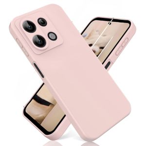 Soft Flexible Silicone Case for Xiaomi Redmi Note 13, Shockproof Anti-Scratch Slim TPU Protective Back Cover (Beige)