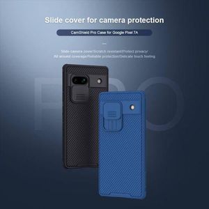 Nilkin CamShield Pro Cover Case for Google Pixel 7a, Shockproof Anti-Scratch Protective Case with Sliding Camera Cover, Soft TPU + Hard PC Hybrid Back – Black