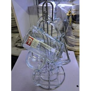 Borosilicate Glass Coffee Mug with Wooden Handle – 300 ml