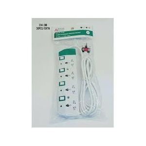 Astra 4-way extension trailing socket designed for powering multiple electronic devices with a maximum rating of 2000W. 