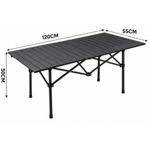 Foldable Aluminum Camping Table – Portable Outdoor Picnic & Camping Desk - 120cm by 50cms