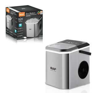 RAF Countertop Ice Maker 9 Cubes Ready 7 Mins 26lbs 24Hrs Self-Cleaning Portable Ice Maker Ice Scoop and Basket