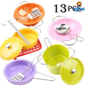 Digabi Play Pots and Pans Toys for Kids - Kitchen Playset Pretend Cookware Mini Stainless Steel Cooking Utensils Development Toys for Toddlers & Children Ages 3 Years and up