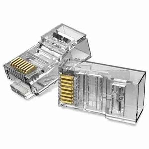 Vention Cat.6 UTP RJ45 Modular Plug, Transparent, 100 Pack – Ethernet Network Connector Pack for LAN Cable Termination & Networking Installations