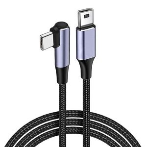 Right Angled USB Type C To Mini USB 5-Pin Adapter Cable 1m