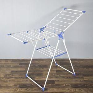 Foldable Laundry Drying Rack, Metal Frame, Gullwing Design, Indoor and Outdoor Use, Expandable Clothes Airer with Multiple Drying Rails 