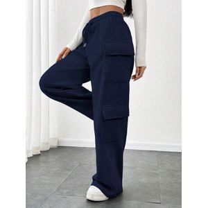 Fashion Fuse Navy straight leg pants with side pockets 