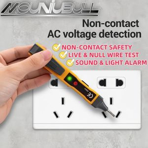 Mouniubull Non Contact AC Voltage Tester Pen - Dual Sensitivity Live/Null Wire Detector with Sound & LED Light Alarm
