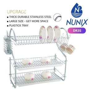 Nunix 3 Layer Stainless Steel Dishrack