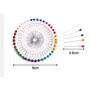 30PCS-HIGH QUALITY SEWING STRAIGHT PINK, HEAD PINK MULTIPURPOSE COLOURFUL ROUND PEARL HEAD NEEDLE DRESSMAKING QUILTING CRAFT