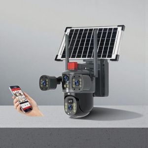 Full-Color 24/7 Night Vision Multiple Lens 4G PTZ Rotating Solar Camera with Human Movement Detection, Standalone Functionality, and Instant Alerts