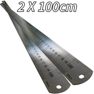 Stainless Steel Ruler 100cm 2 Pcs nk