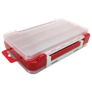 Generic Plastic Double-Sided Clear Fishing Lure Box Multiple Red