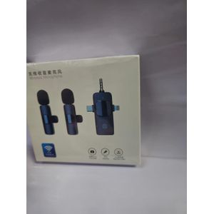 Professional Lavalier Wireless Microphone With Dual Mic Setup For Noise-Free Live Streaming