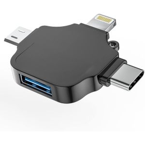 OTG Adapter USB Female to Type C Lightning Micro Male 3in1 Converter