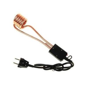 Electric Portable Spiral Immersion Water Heater Heating Coil Waterproof & Shockproof Protection Instant Heating With Bucket Holder GOLD