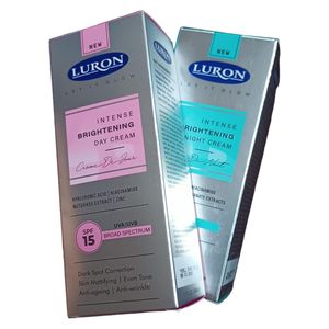 Luron Intense Brightening DAY + NIGHT CREAM Hyaluronic Acid DARK SPOTS MATTE EVEN TONE ANTI-AGEING ANTI-WRINKLE antiaging antiwrinkle cf