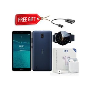 Nokia C1 2nd Edition ,5.45" - 16GB + 1GB (Dual Sim) 2500 mAh, 5MP, Blue + Free Gifts - Clearance Sale!!