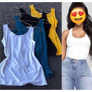 Ladies Vest Top Fits body size 8-12-Black