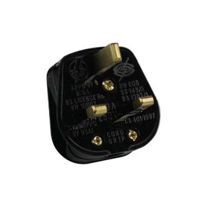 Tronic 13A 3-Pin Plug Top – Black
