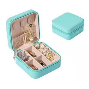 Jewellery Box Portable Travel Jewelry Storage Box Simple European Style Carry-On Earring Necklace Ring Organizer