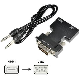 Female to male HDMI to VGA adapter ( Black )