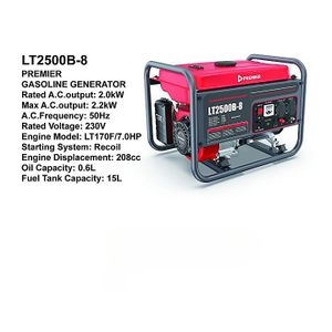 Premier Portable 2KW Petrol Generator for Home