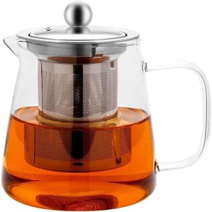 950ml Glass Teapot With Removable Infuser High Borosilicate Heat Resistant Glass Tea Kettle Infuser Stovetop Safe Tea Kettle For Loose Leaf, Blooming Tea, Coffee, Milk