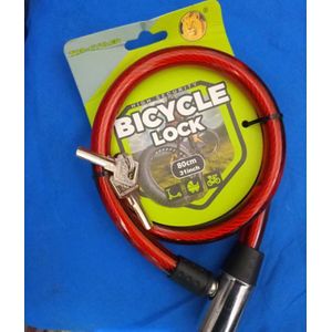 Reinforced Bicycle Lock Cable – Heavy Duty Anti-Cut Steel Wire Lock with Keys & Protective Coating
