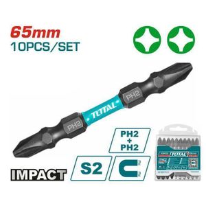 TOTAL TACIM16PH233 Impact screwdriver  bits PH2+PH2  65mm