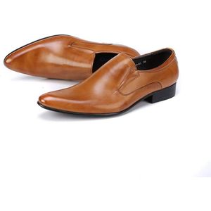 Slip-on Shoes, Casual Shoes, Men's, Work, Business Shoes, Plain Toe, Gentlemen's Shoes, Leather Shoes, Suit Use, Unique, Office Workers, Secret Shoes, Tall Walking Shoes, Loafers Shoes